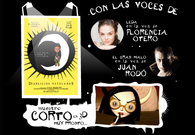 La pelicula - Corto - Voces - Afiche - Diablillos Estelares